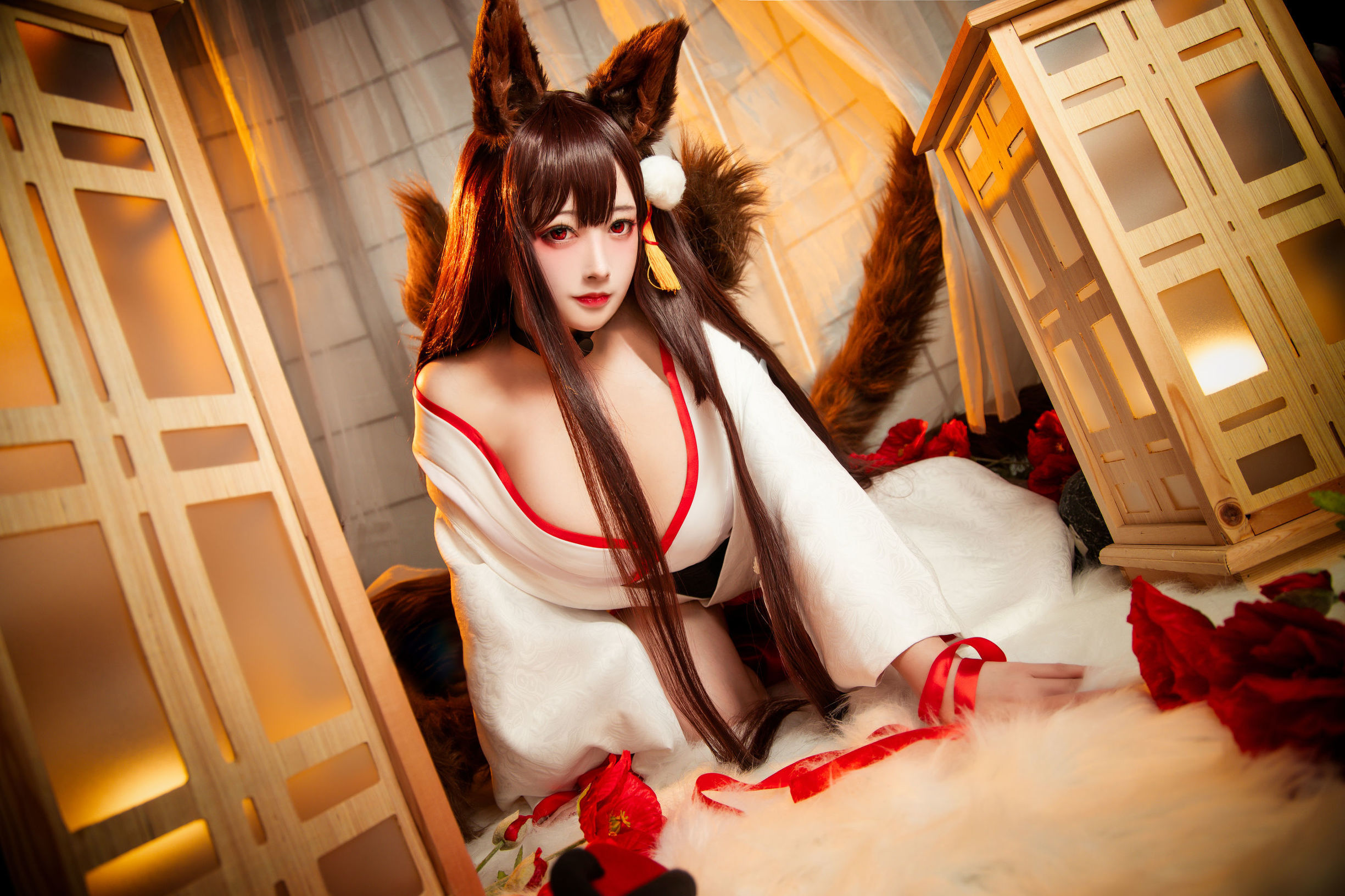 [网红COSER]高颜值coser念念_D赤城白无垢插图